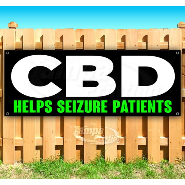 Cbd Helps Seizure Patients Extra Large 13 oz Banner Heavy-Duty Vinyl Single-Sided with Metal Grommets Non-Fabric 